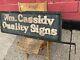 Rare Old Original Wooden Sign By A Sign Maker Advertising Double Sided