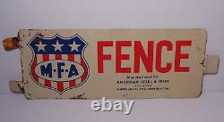 Rare Old Vintage 1960s VINTAGE MFA SIGN FENCE SIGN DOUBLE SIDED ADVERTISING SIGN