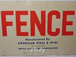 Rare Old Vintage 1960s VINTAGE MFA SIGN FENCE SIGN DOUBLE SIDED ADVERTISING SIGN