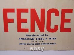 Rare Old Vintage 1960s VINTAGE MFA SIGN FENCE SIGN DOUBLE SIDED ADVERTISING SIGN