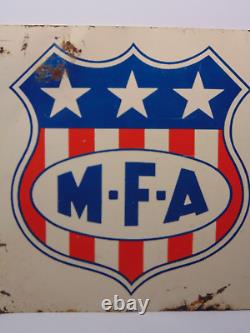 Rare Old Vintage 1960s VINTAGE MFA SIGN FENCE SIGN DOUBLE SIDED ADVERTISING SIGN