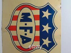 Rare Old Vintage 1960s VINTAGE MFA SIGN FENCE SIGN DOUBLE SIDED ADVERTISING SIGN