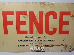 Rare Old Vintage 1960s VINTAGE MFA SIGN FENCE SIGN DOUBLE SIDED ADVERTISING SIGN