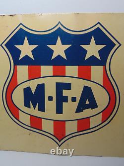 Rare Old Vintage 1960s VINTAGE MFA SIGN FENCE SIGN DOUBLE SIDED ADVERTISING SIGN