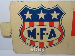 Rare Old Vintage 1960s VINTAGE MFA SIGN FENCE SIGN DOUBLE SIDED ADVERTISING SIGN