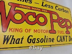 Rare Original Woco Pep Porcelain Large Sign double sided