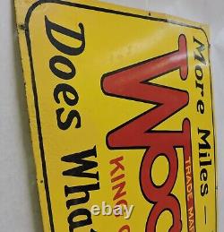 Rare Original Woco Pep Porcelain Large Sign double sided