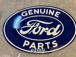 Rare Porcelain Ford Enamel Sign 45 Inches Double Sided