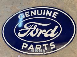 Rare Porcelain Ford Enamel Sign 45 Inches Double Sided