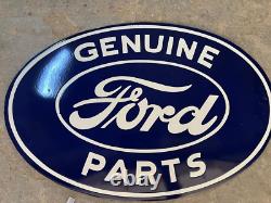 Rare Porcelain Ford Enamel Sign 45 Inches Double Sided