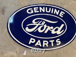 Rare Porcelain Ford Enamel Sign 45 Inches Double Sided