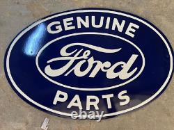 Rare Porcelain Ford Enamel Sign 45 Inches Double Sided