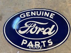 Rare Porcelain Ford Enamel Sign 45 Inches Double Sided