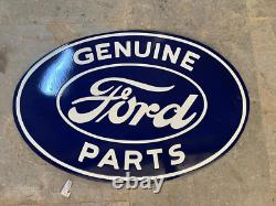 Rare Porcelain Ford Enamel Sign 45 Inches Double Sided