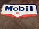 Rare Porcelain Mobil Enamel Sign 60 Inches Lenght Double Sided