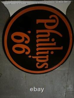 Rare Porcelain Philips 66 Enamel Sign 24x24 Inches Double Sided