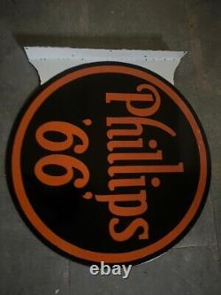 Rare Porcelain Philips 66 Enamel Sign 24x24 Inches Double Sided