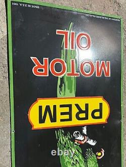 Rare Porcelain Polly Motor Oil Enamel Sign 42x20 Inches Double Sided