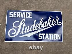 Rare Porcelain Studebaker Enamel Sign 42 Inches Double Sided