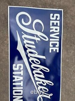 Rare Porcelain Studebaker Enamel Sign 42 Inches Double Sided