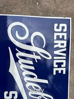 Rare Porcelain Studebaker Enamel Sign 42 Inches Double Sided