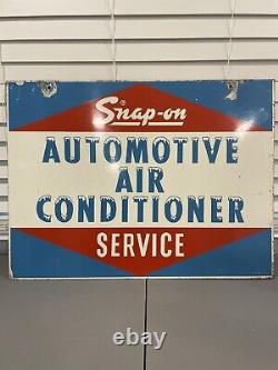 Rare SNAP ON AUTOMOTIVE Mopar Sign original Air Conditioner Double Sided 18x24