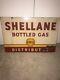 Rare Shellane Bottled Gas Shell Distributor Double Sided Porcelain Sign