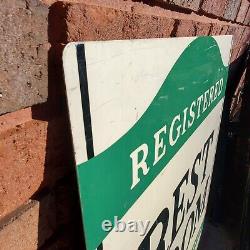 Rare Texaco Dealer Registered Rest Room Original Gas Station Double Sided Sign