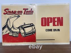 Rare Vintage 1950s Snap-on Tools Double-Sided Sliding Open/Closed Sign RARE