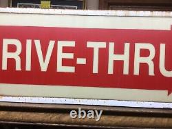 Rare Vintage A&W Huge Drive Thru lighted Double Sided Arrow Sign Working Cond