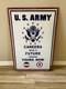 Rare Vintage Army/air Force Double Sided Porcelain Recruitment Sign 37 X 23