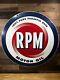 Rare Vintage Double Sided Rpm Motor Oil/gas Porcelain Sign