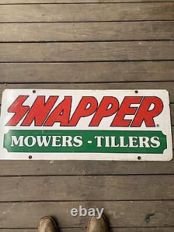 Rare Vintage Double Sided Snapper Mowers Tillers Metal Dealer Advertising