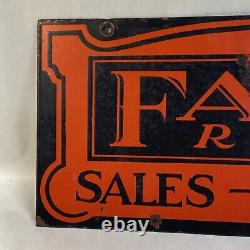 Rare Vintage Fada Radio Sales Service Double Sided Porcelain Sign Dsp