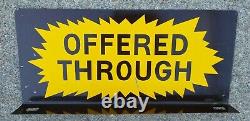 Rare Vintage Metal Flange Sign Offered Through Old Double Sided Advertising