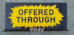 Rare Vintage Metal Flange Sign Offered Through Old Double Sided Advertising