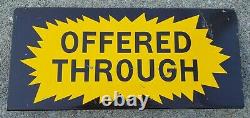 Rare Vintage Metal Flange Sign Offered Through Old Double Sided Advertising