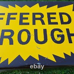 Rare Vintage Metal Flange Sign Offered Through Old Double Sided Advertising