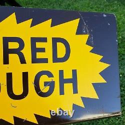 Rare Vintage Metal Flange Sign Offered Through Old Double Sided Advertising