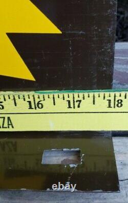 Rare Vintage Metal Flange Sign Offered Through Old Double Sided Advertising