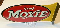 Rare Vintage Original Moxie Soda Sign Drink Moxie double-sided flange sign