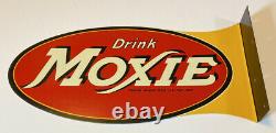 Rare Vintage Original Moxie Soda Sign Drink Moxie double-sided flange sign