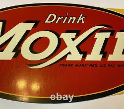 Rare Vintage Original Moxie Soda Sign Drink Moxie double-sided flange sign