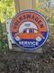 Rare Vintage Porcelain Double-sided Volkswagen Service Flange Sign 17 X 17