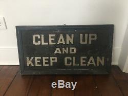 Rare- original double sided wood sign from early 1900s perfect