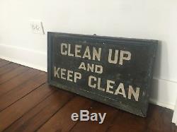 Rare- original double sided wood sign from early 1900s perfect