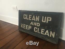 Rare- original double sided wood sign from early 1900s perfect