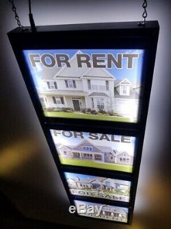 Real Estate Agency Sign. Led Light Box window business sign. Double Sided