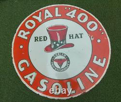 Red Hat Porcelain Advertising Sign 30'' Inches Double Sided