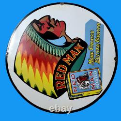 Redman Porcelain Enamel Sign 30 Inches Round Double Sided